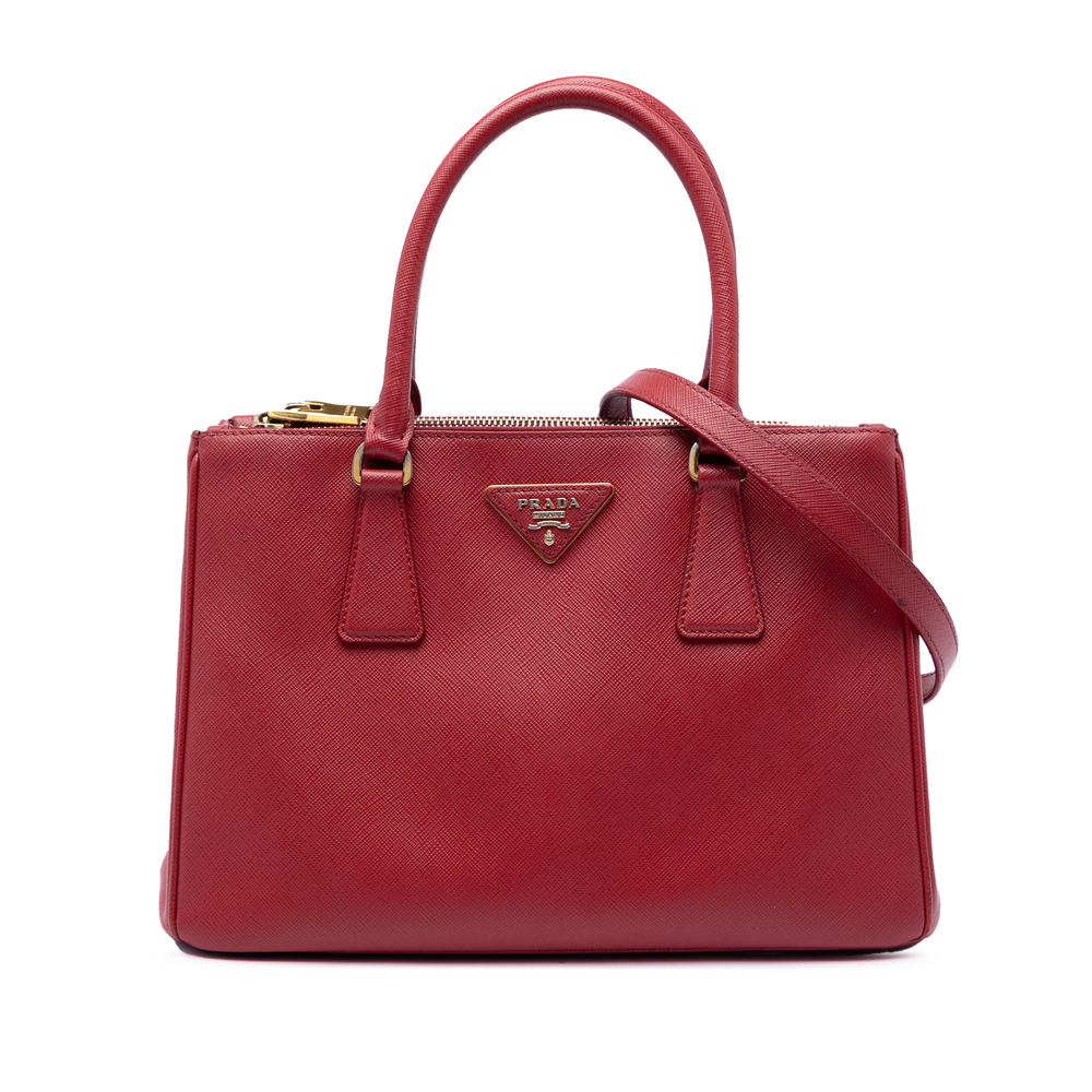 Pre-Loved Prada Medium Saffiano Lux Galleria Double Zip Satchel